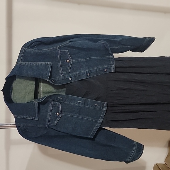Maxi dress with Denim jacket - Picture 2 of 4
